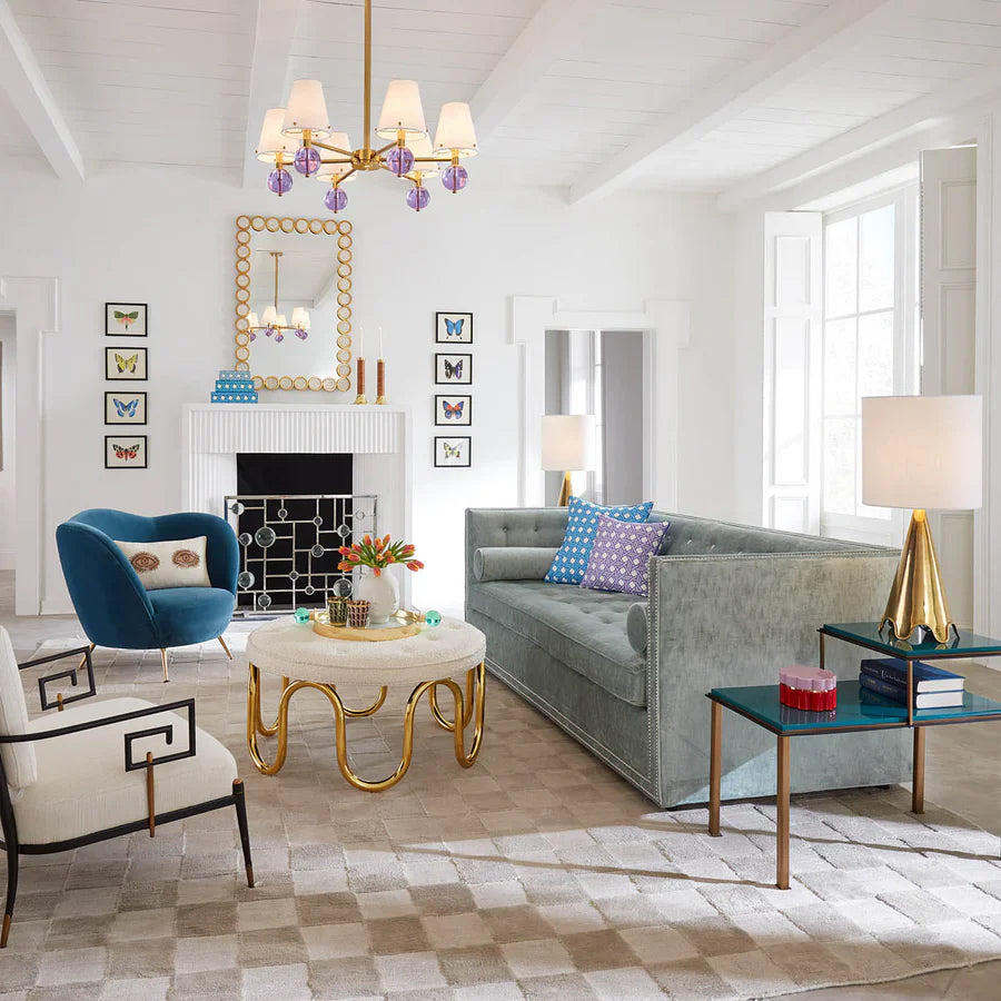 Caja Lacada Basketweave Grande. Jonathan Adler