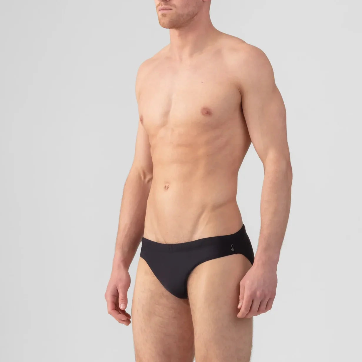 Black Slim Swim Briefs. Ron Dorff