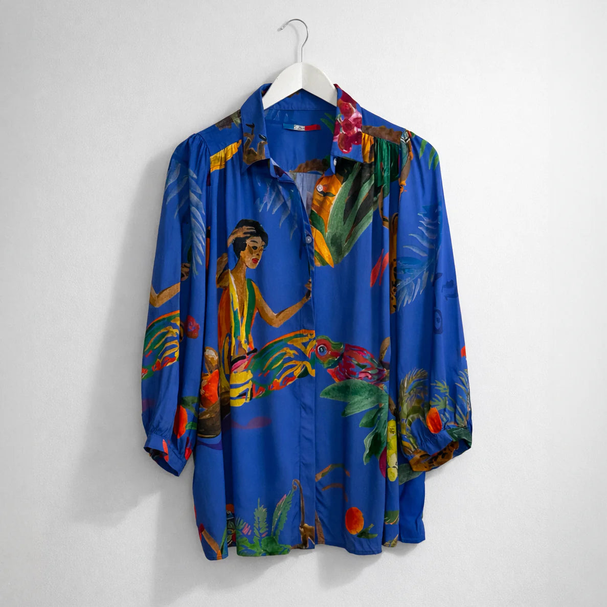 Femmes Luxe Bleu Blouse. G.kero Paris