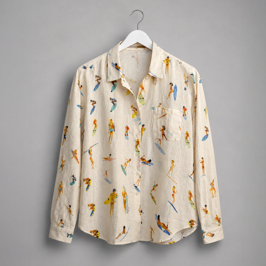 Surfeuses du Feu Linen Shirt. G.kero Paris