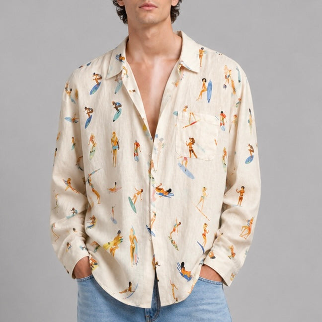 Surfeuses du Feu Linen Shirt. G.kero Paris