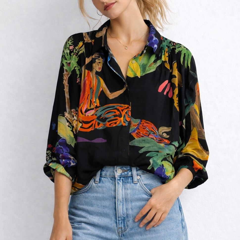 Femmes Luxe Hawaiian Shirt. G.Kero Paris