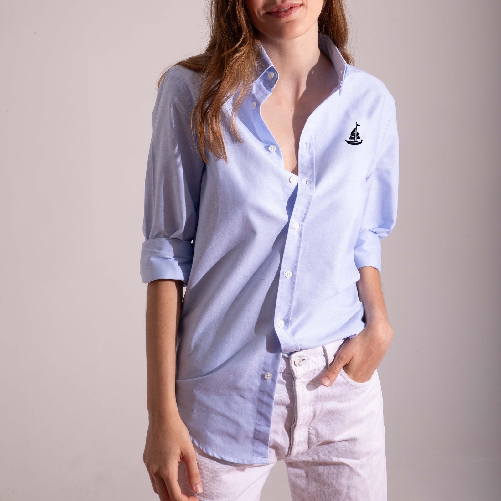 Blue Oxford Shirt. Boat