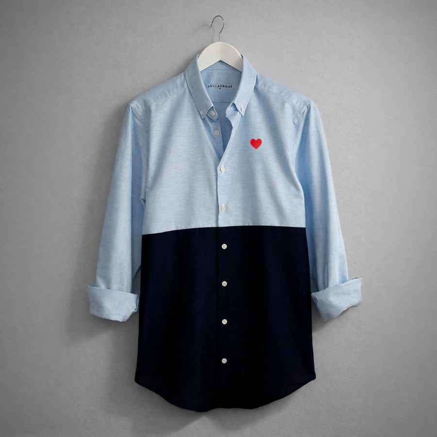Color Block Oxford Shirt. Heart 