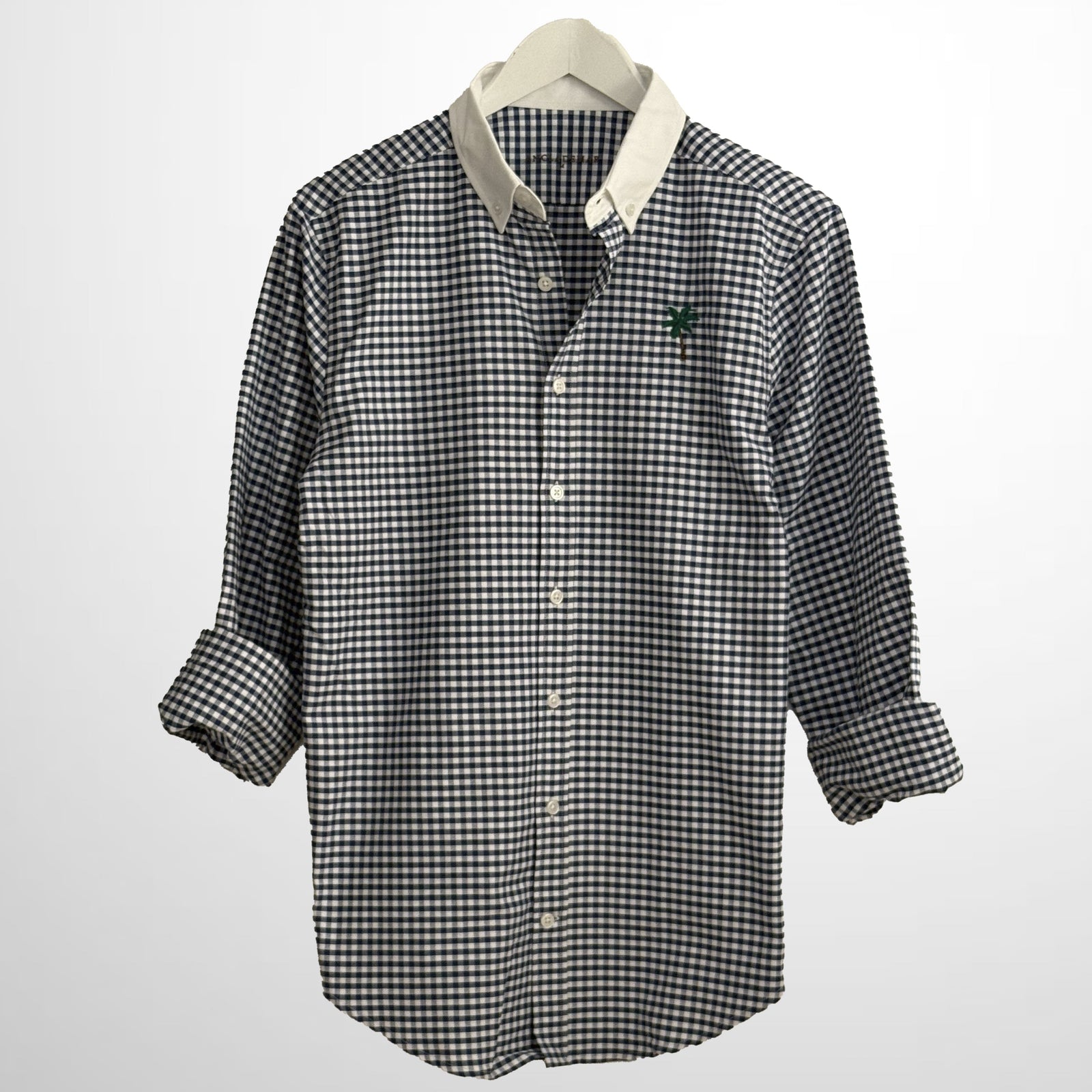 Camisa Oxford Vichy Navy Palmera