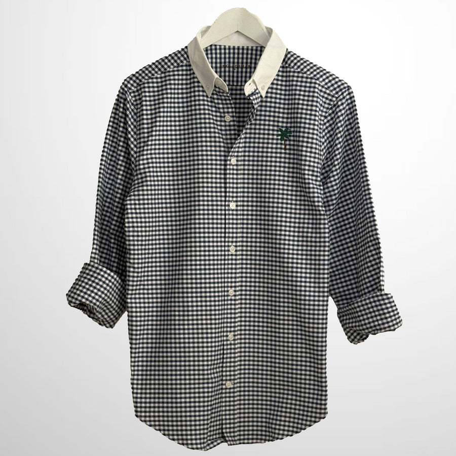 Camisa Oxford Vichy Navy Palmera