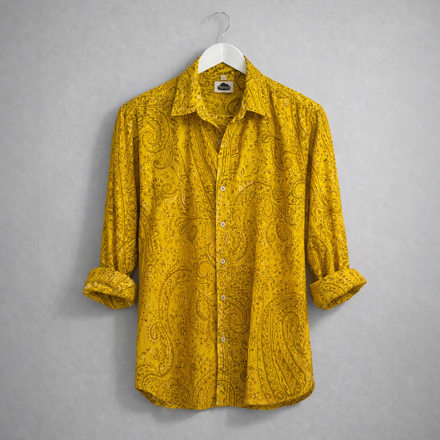 Yellow Paisley Shirt