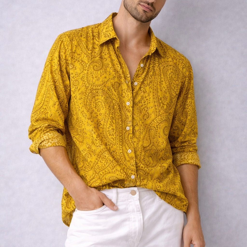 Yellow Paisley Shirt