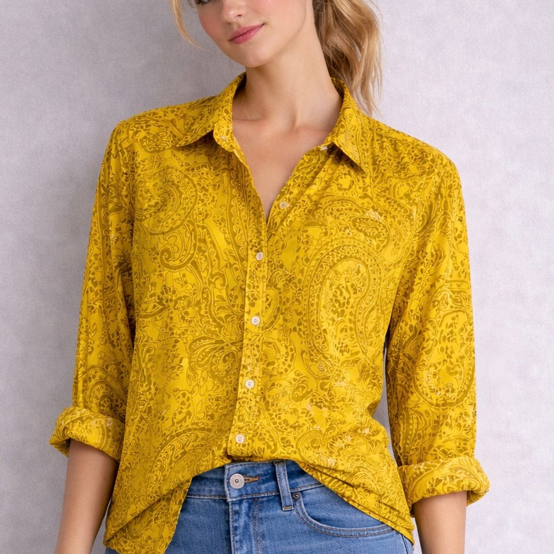Yellow Paisley Shirt