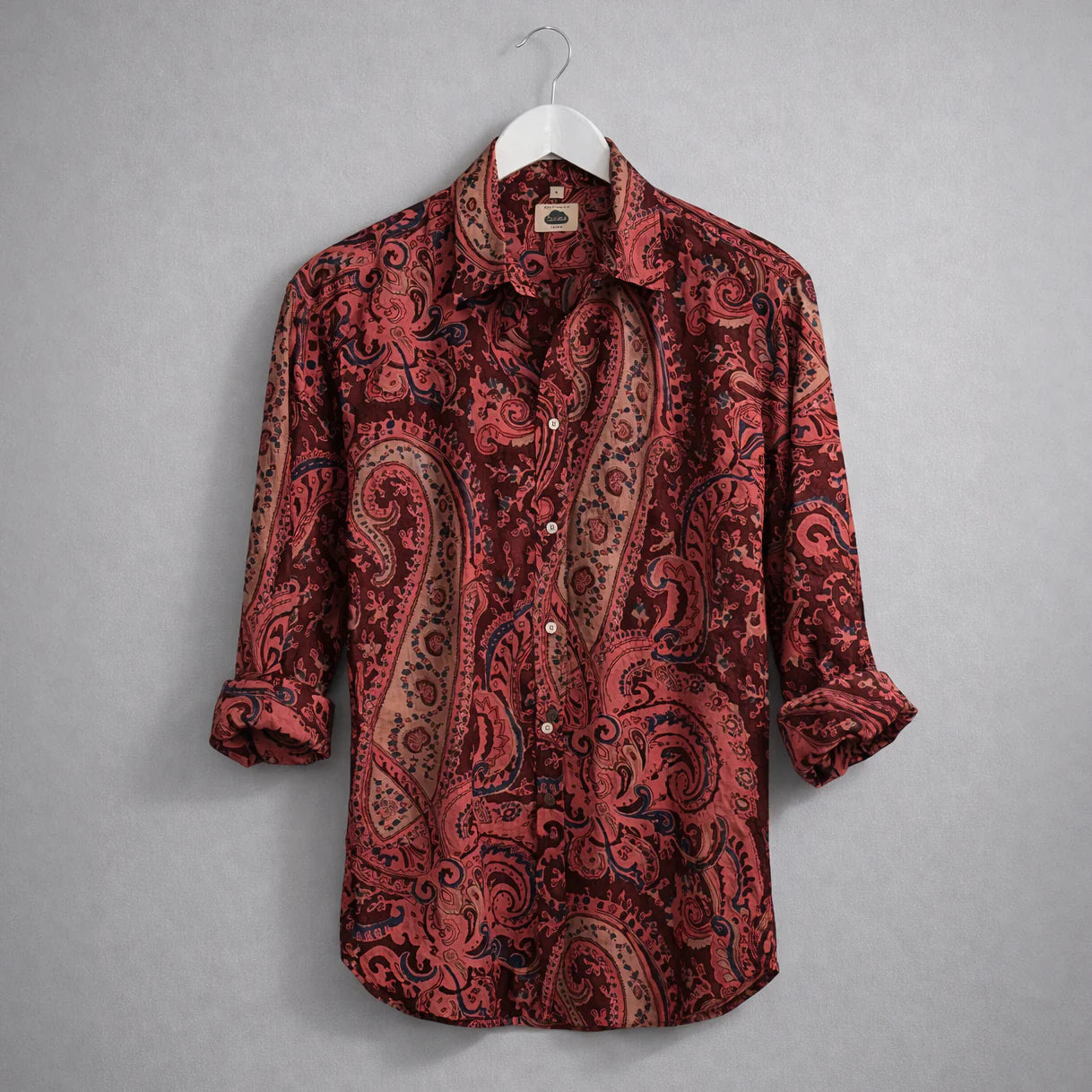 Burgundy Paisley Shirt