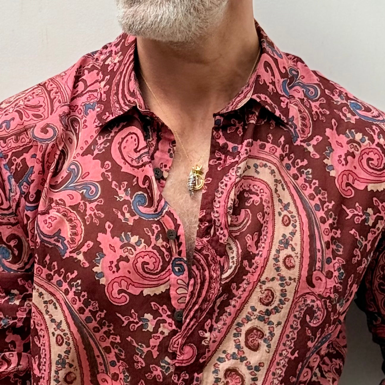 Burgundy Paisley Shirt