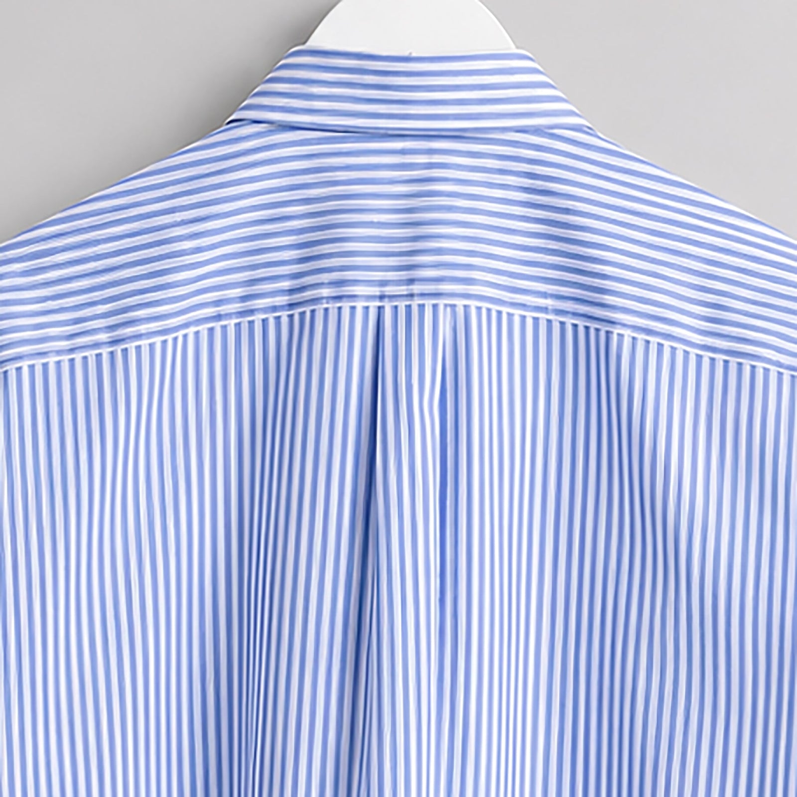 Camisa Popelín Relaxed Rayas Azules Corazón
