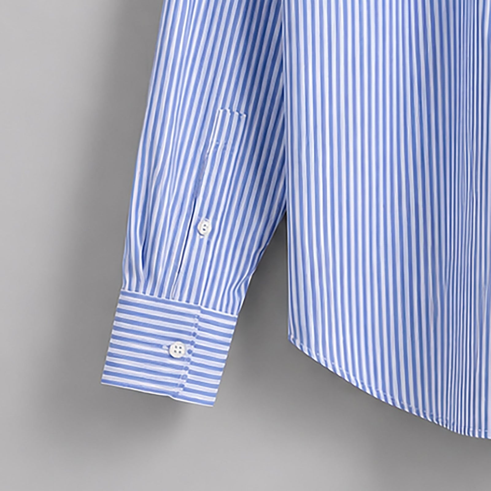 Camisa Popelín Relaxed Rayas Azules Corazón