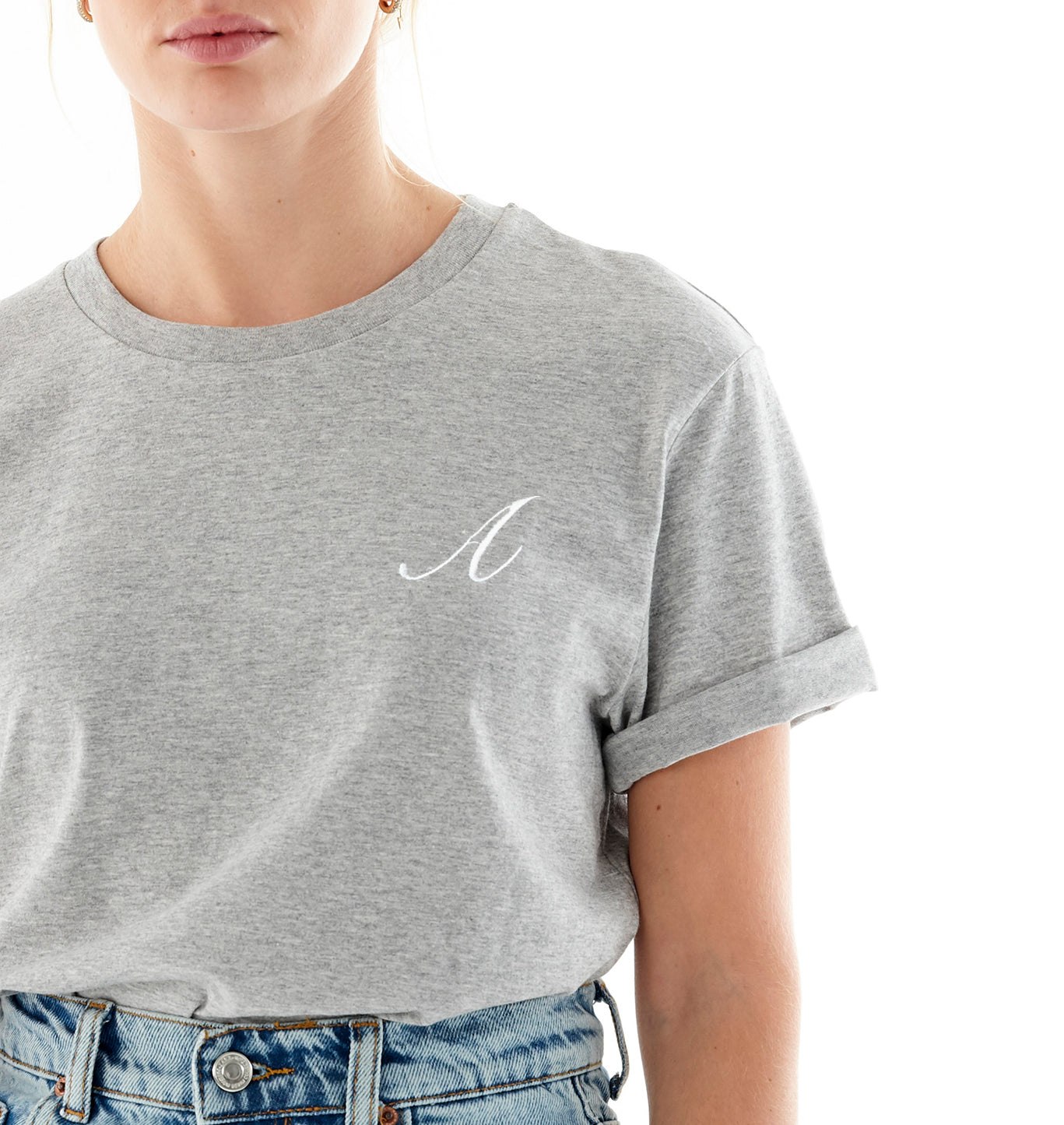 Camiseta Gris Personalizada con tus Iniciales