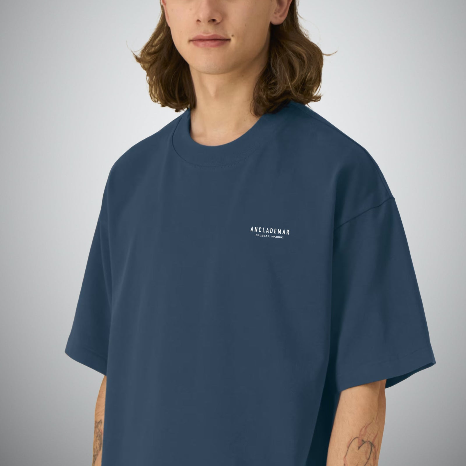 Camiseta Azul Oversized Made in Madrid