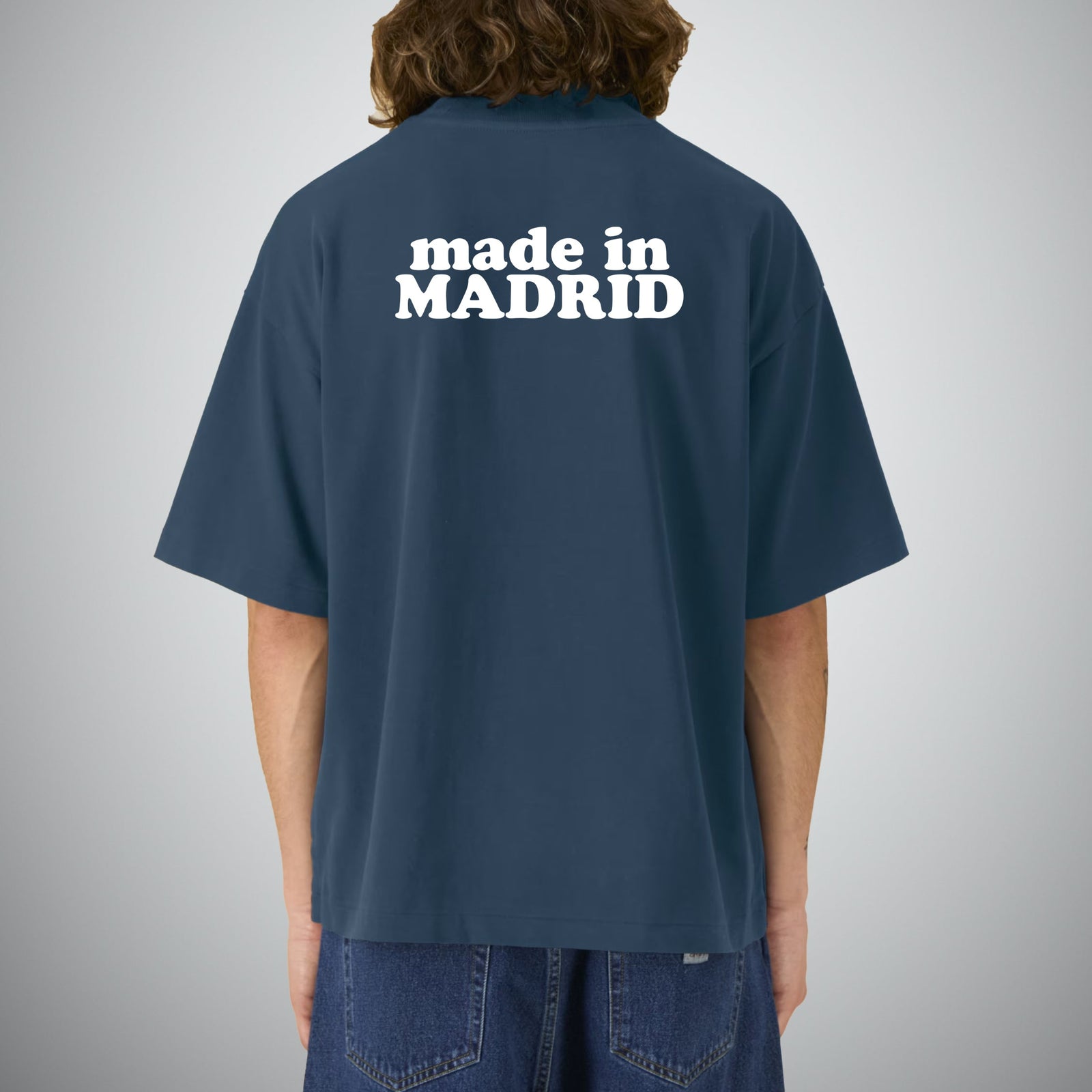 Camiseta Azul Oversized Made in Madrid