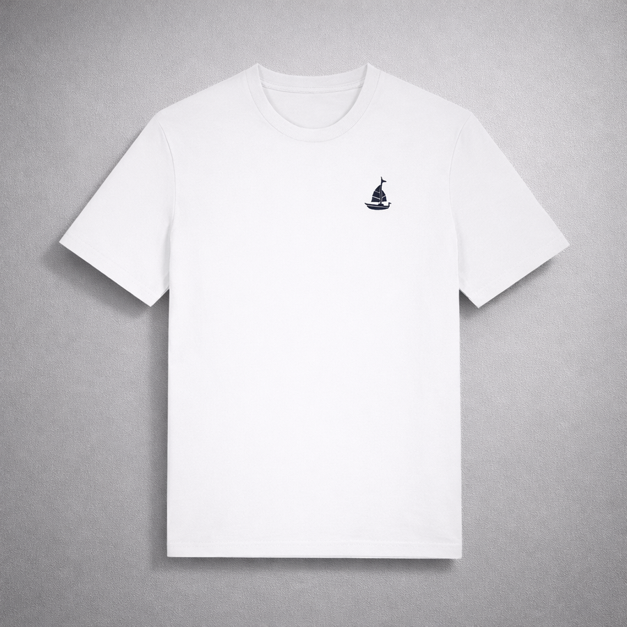 White T-Shirt. Boat