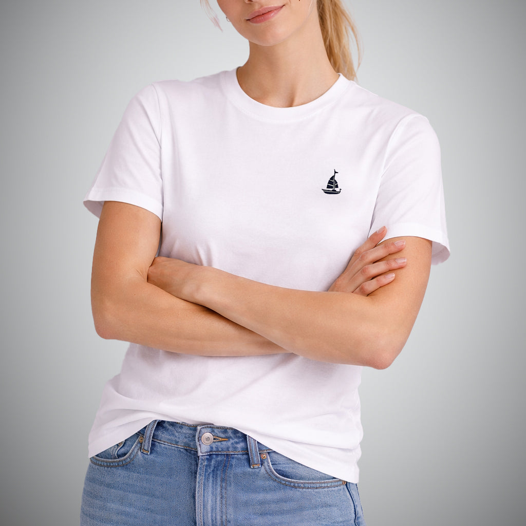 White T-Shirt. Boat