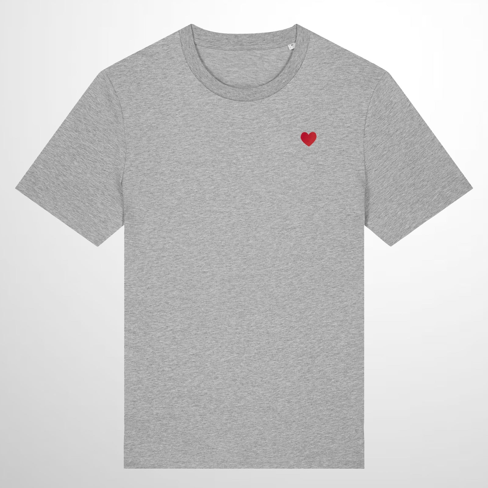 Camiseta Gris Corazón Bordado