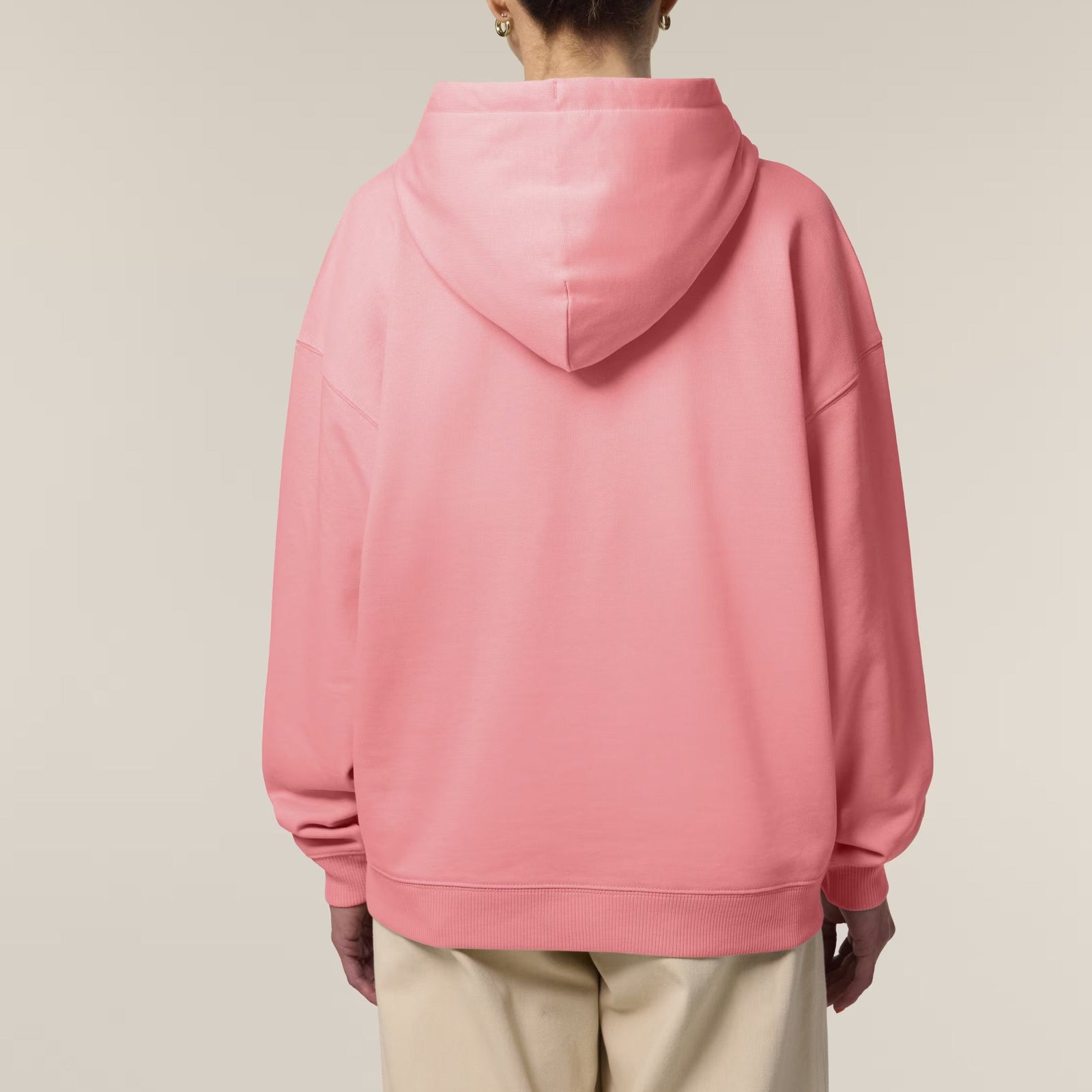 Oversized Hoodie. Embroidered Flower