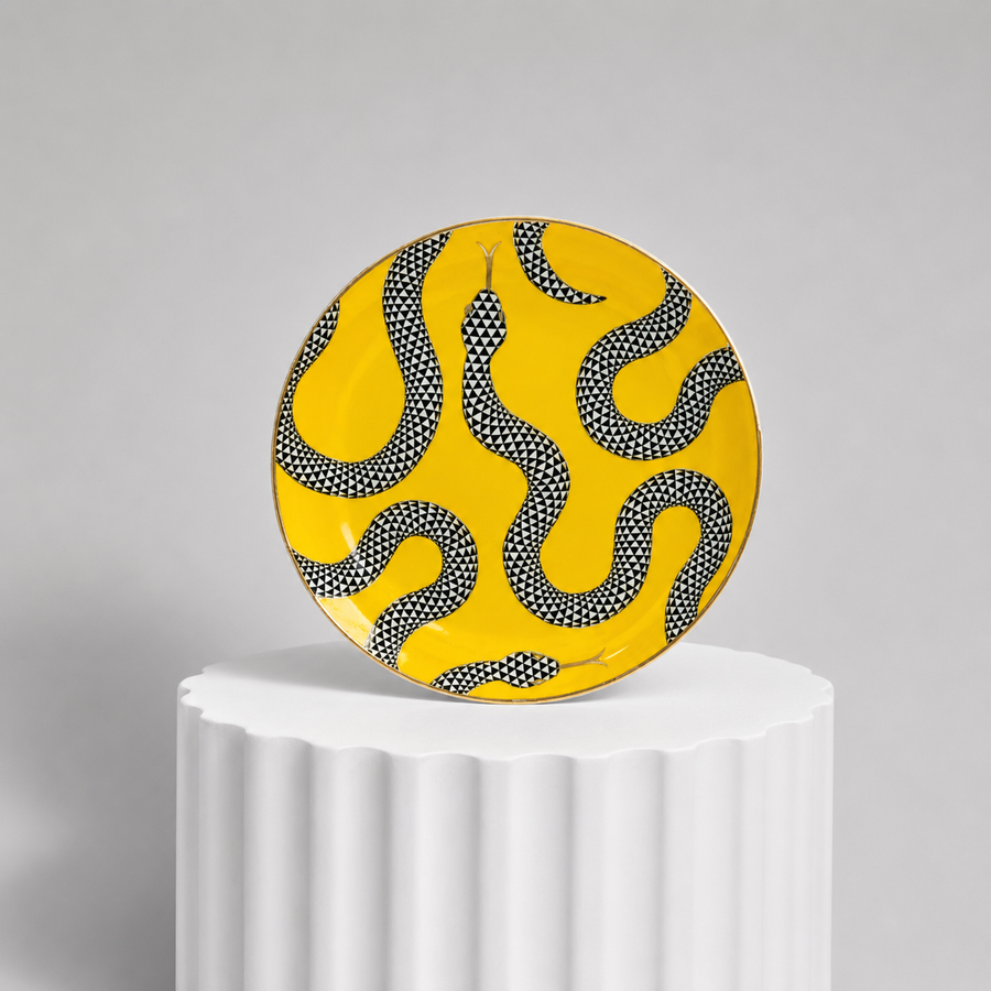 Eden Porcelain Plate Yellow. Jonathan Adler