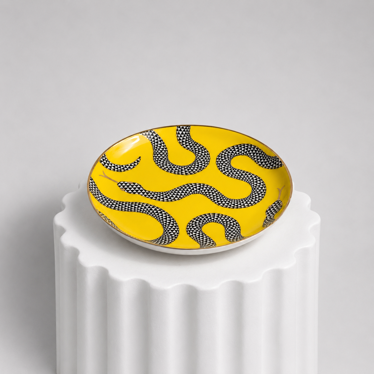 Eden Porcelain Plate Yellow. Jonathan Adler