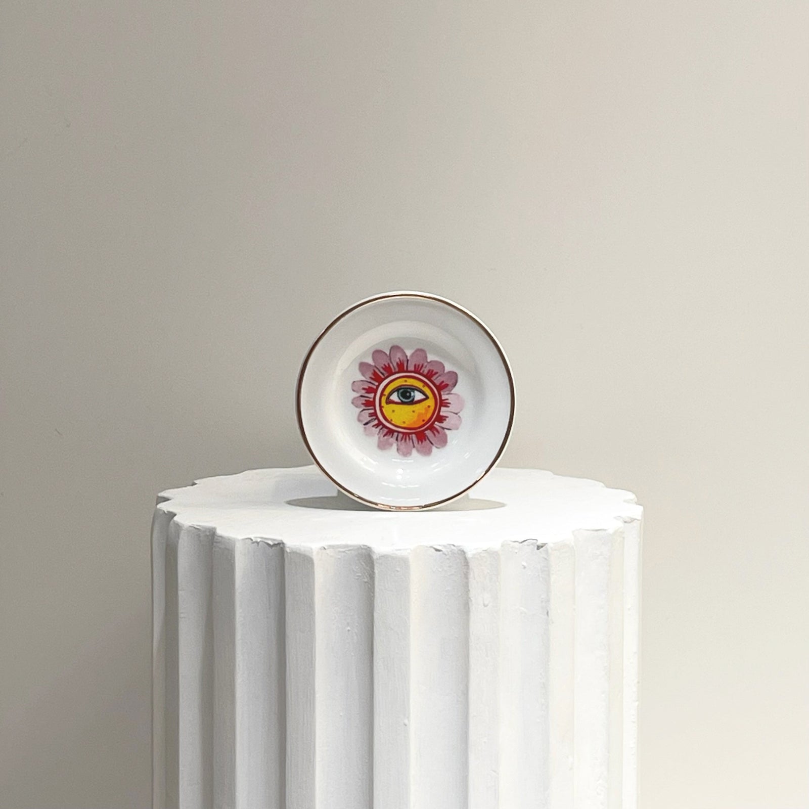 FLOWER EYE Porcelain Plate. 10 cm