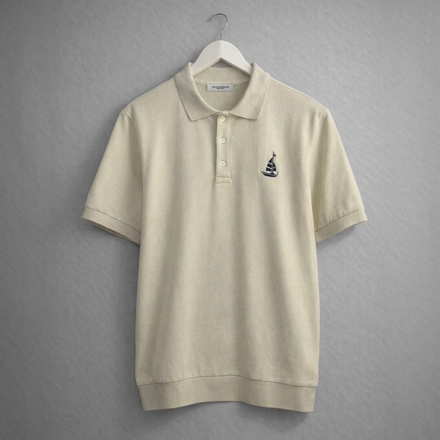 Beige Polo Shirt. Boat 