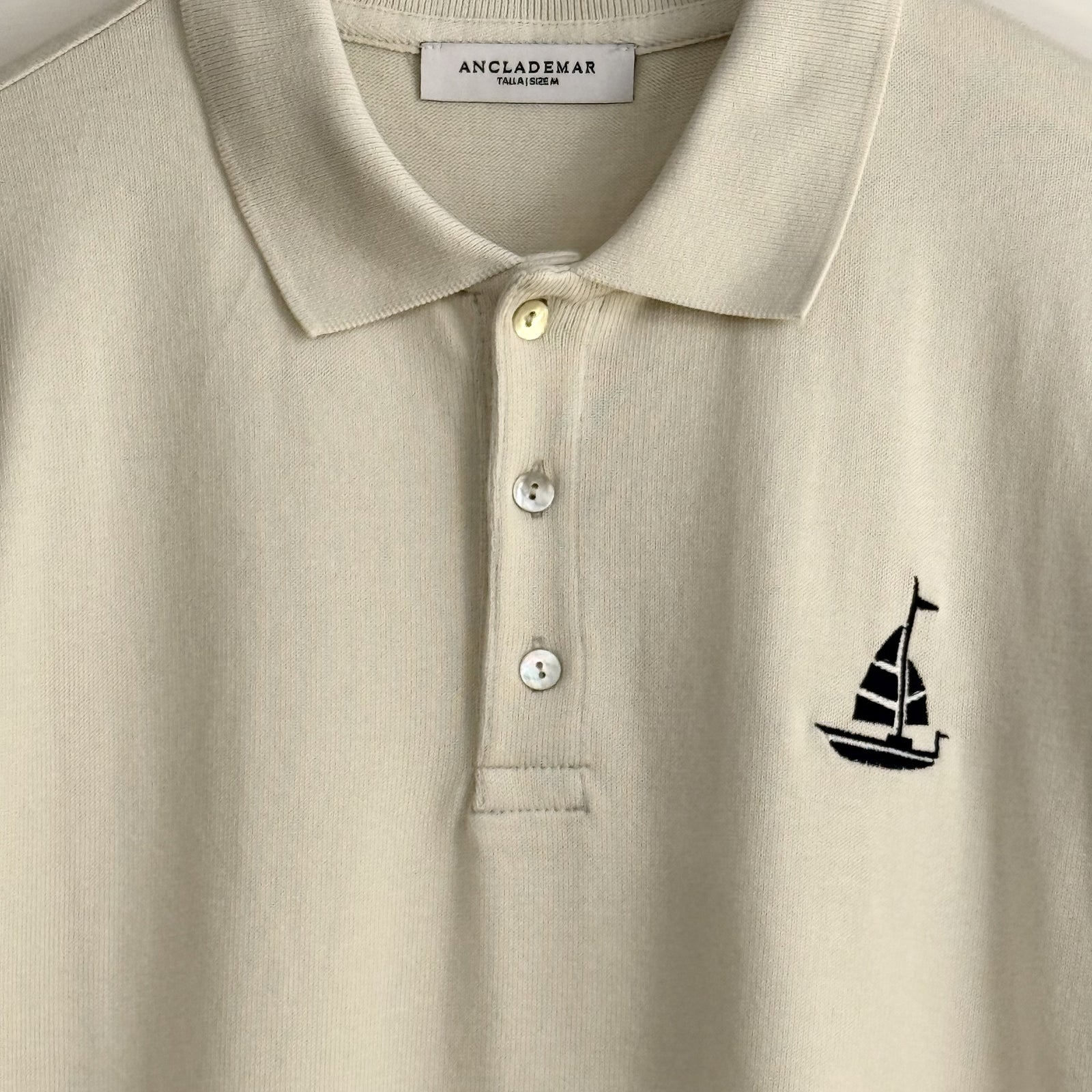 Beige Polo Shirt. Boat 