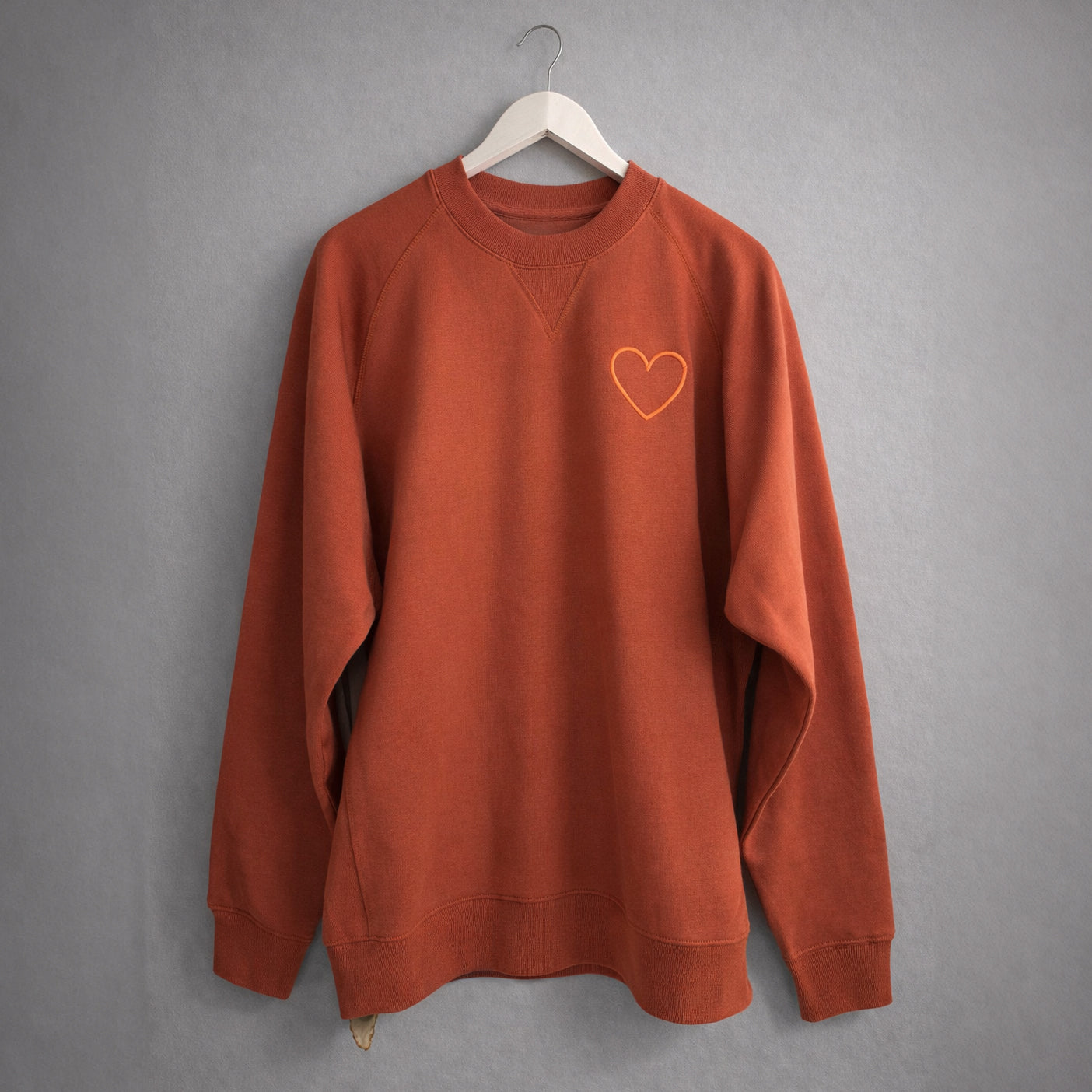 Sudadera Oversized Terracota Corazón