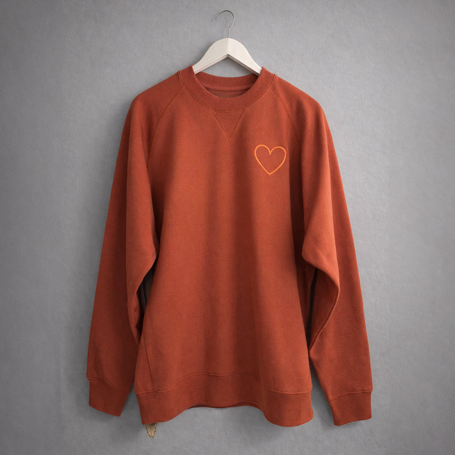 Sudadera Oversized Terracota Corazón