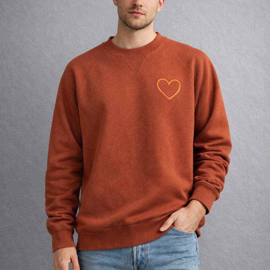 Sudadera Oversized Terracota Corazón