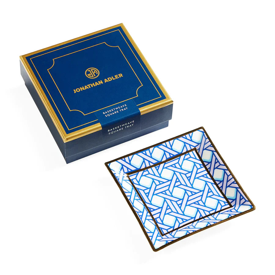 Basketweave Square Tray. Jonathan Adler